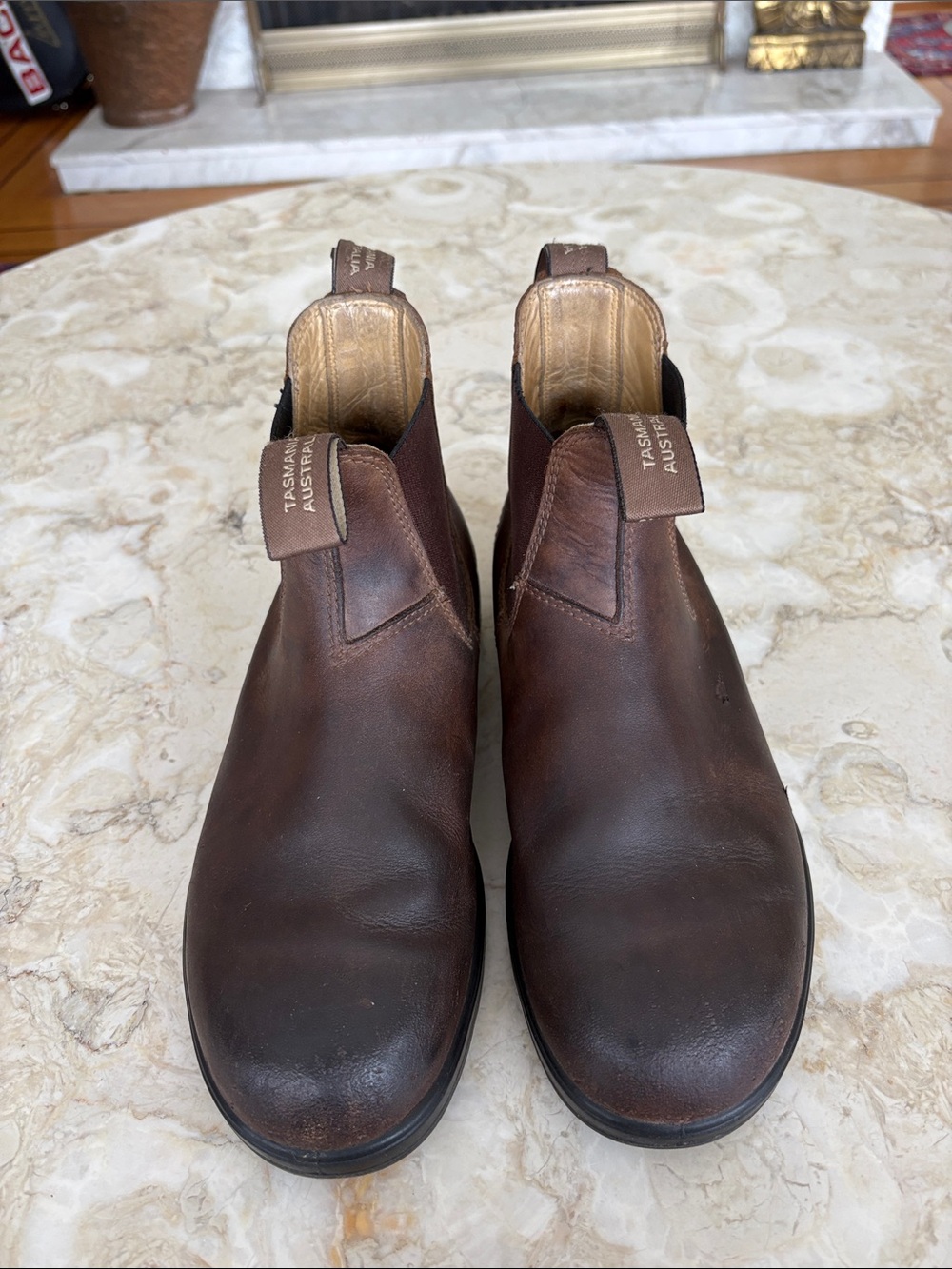 Blundstone Brown Leather Chelsea Ankle Boots - Picture 3 of 13